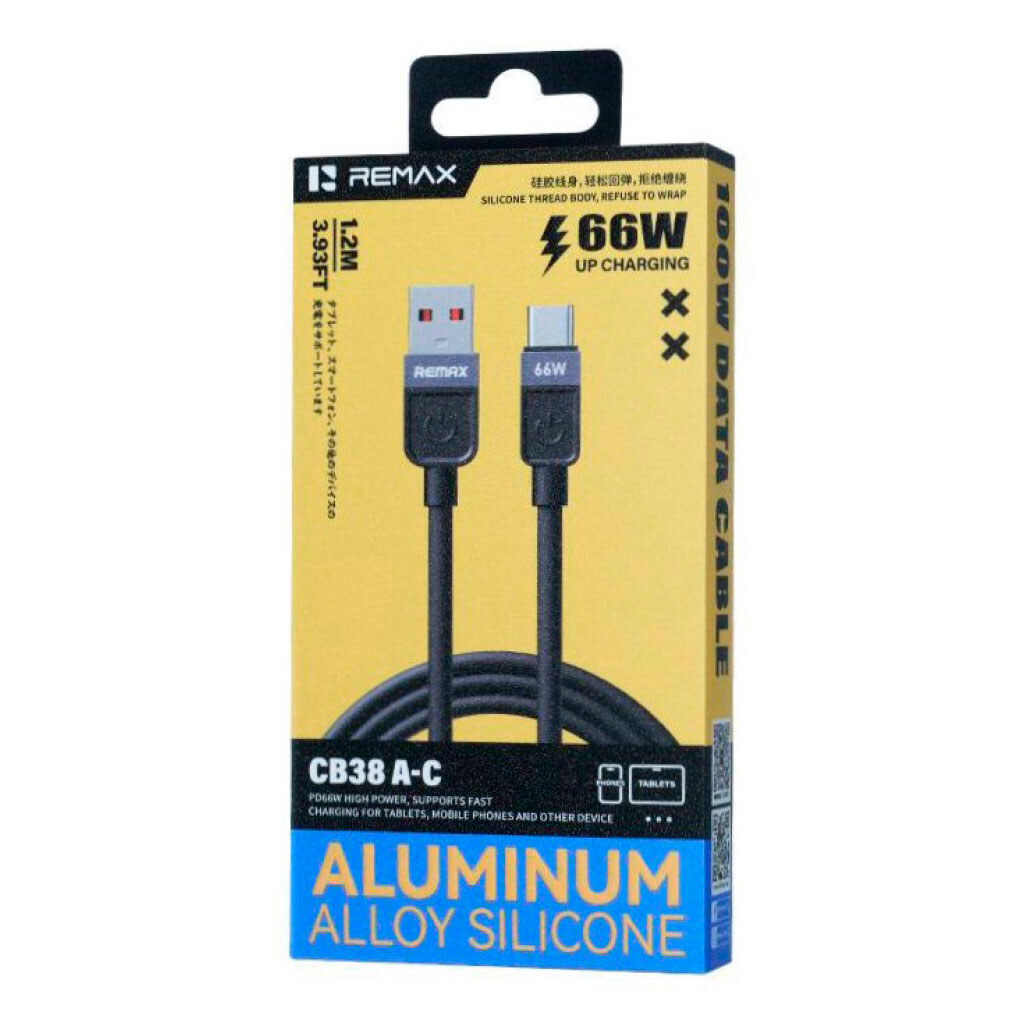 USB кабель Remax CB38 Photon, Type-C, 1.2 м., Черный - № 2 USB кабель Remax CB38 Photon, Type-C, 1.2 м., Черный - № 2