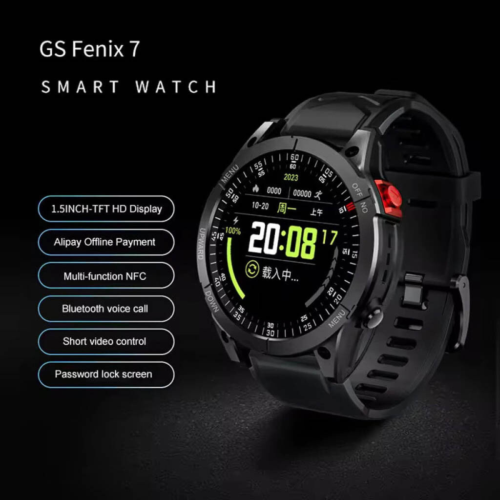 Умные часы Smart Watch Garmin GS Fenix 7, Черный - № 10 Умные часы Smart Watch Garmin GS Fenix 7, Черный - № 10