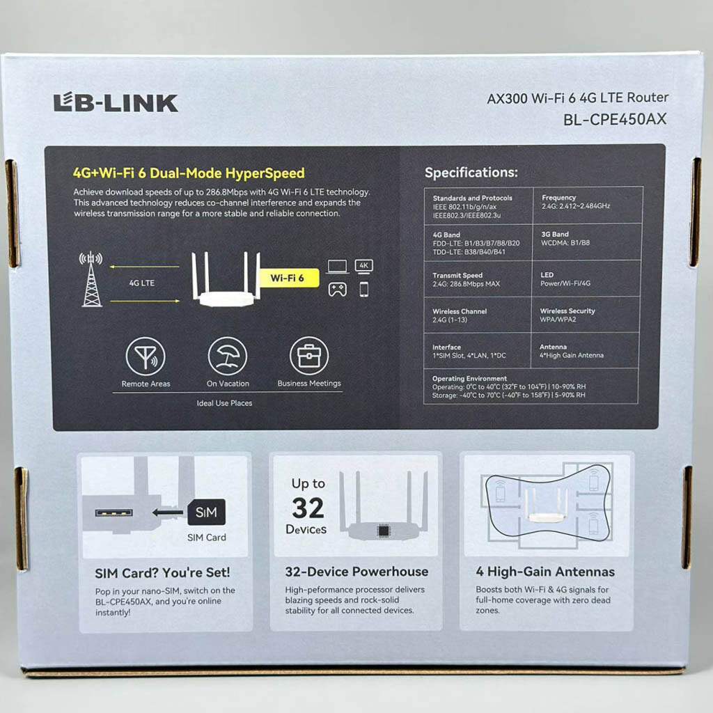 Wi-Fi роутер LB-Link BL-CPE450EU, Белый - № 5 Wi-Fi роутер LB-Link BL-CPE450EU, Белый - № 5