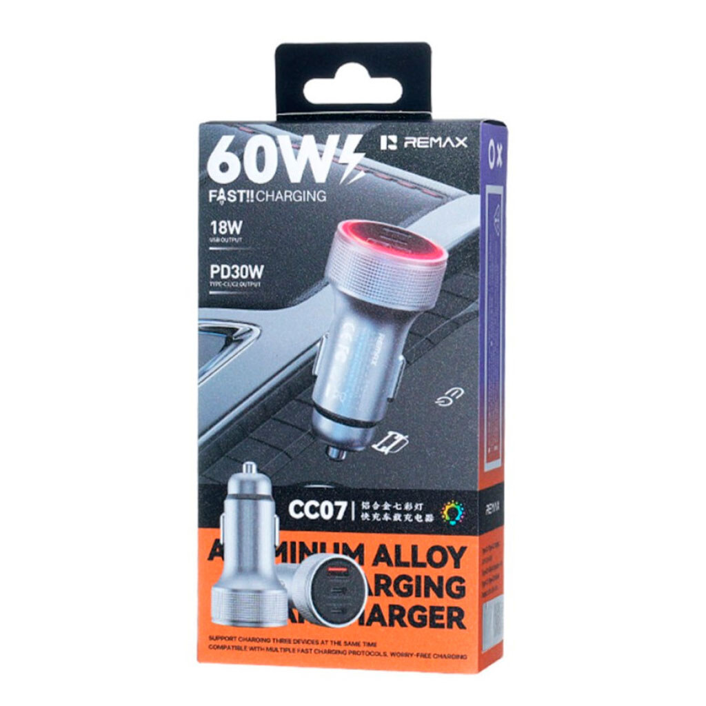 АЗУ Remax CC07 Colorful Light, Серебряный - № 3 АЗУ Remax CC07 Colorful Light, Серебряный - № 3