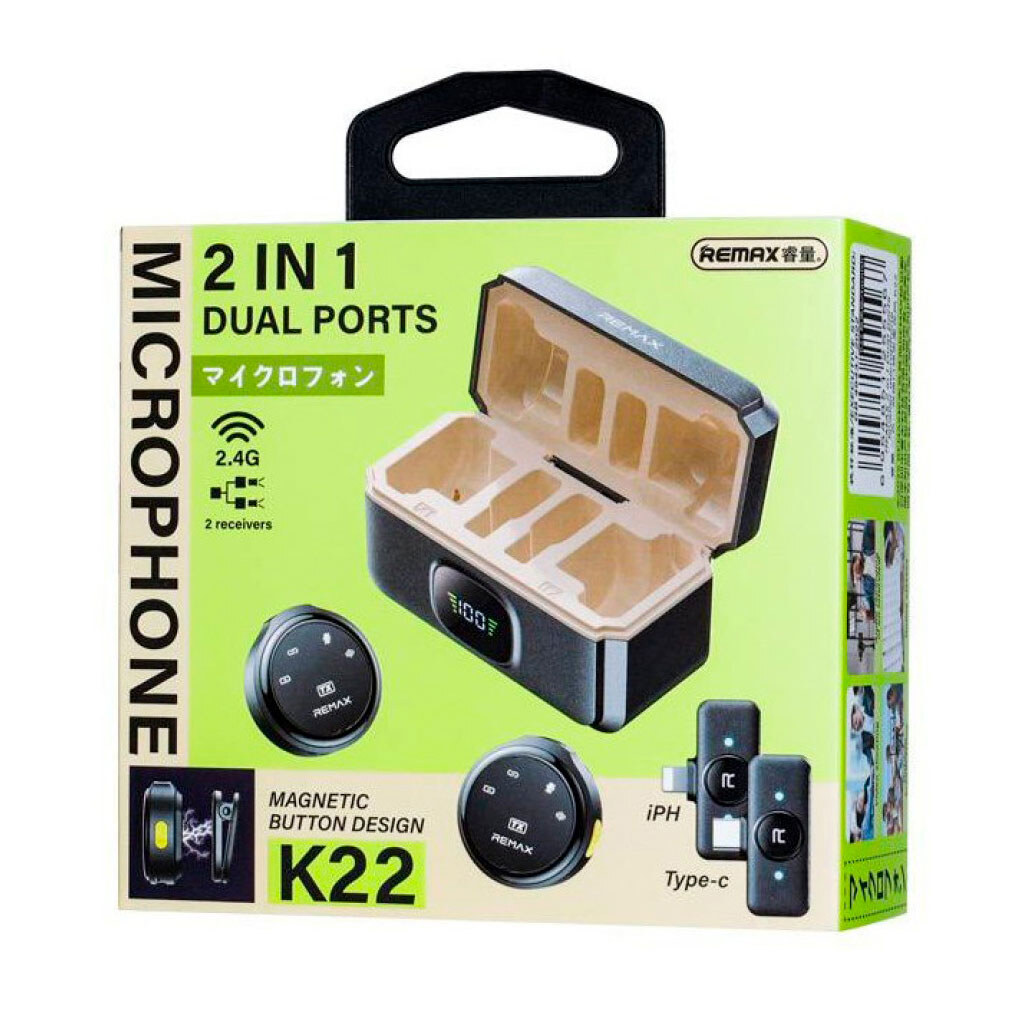 Микрофон петличный Remax K22, Серый - № 3 Микрофон петличный Remax K22, Серый - № 3