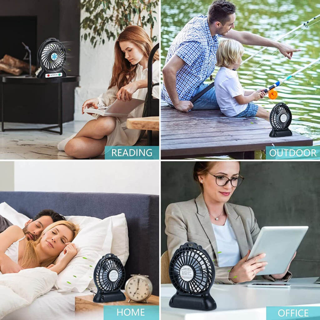 Вентилятор настольный Portable Fan Mini, Черный - № 8 Вентилятор настольный Portable Fan Mini, Черный - № 8
