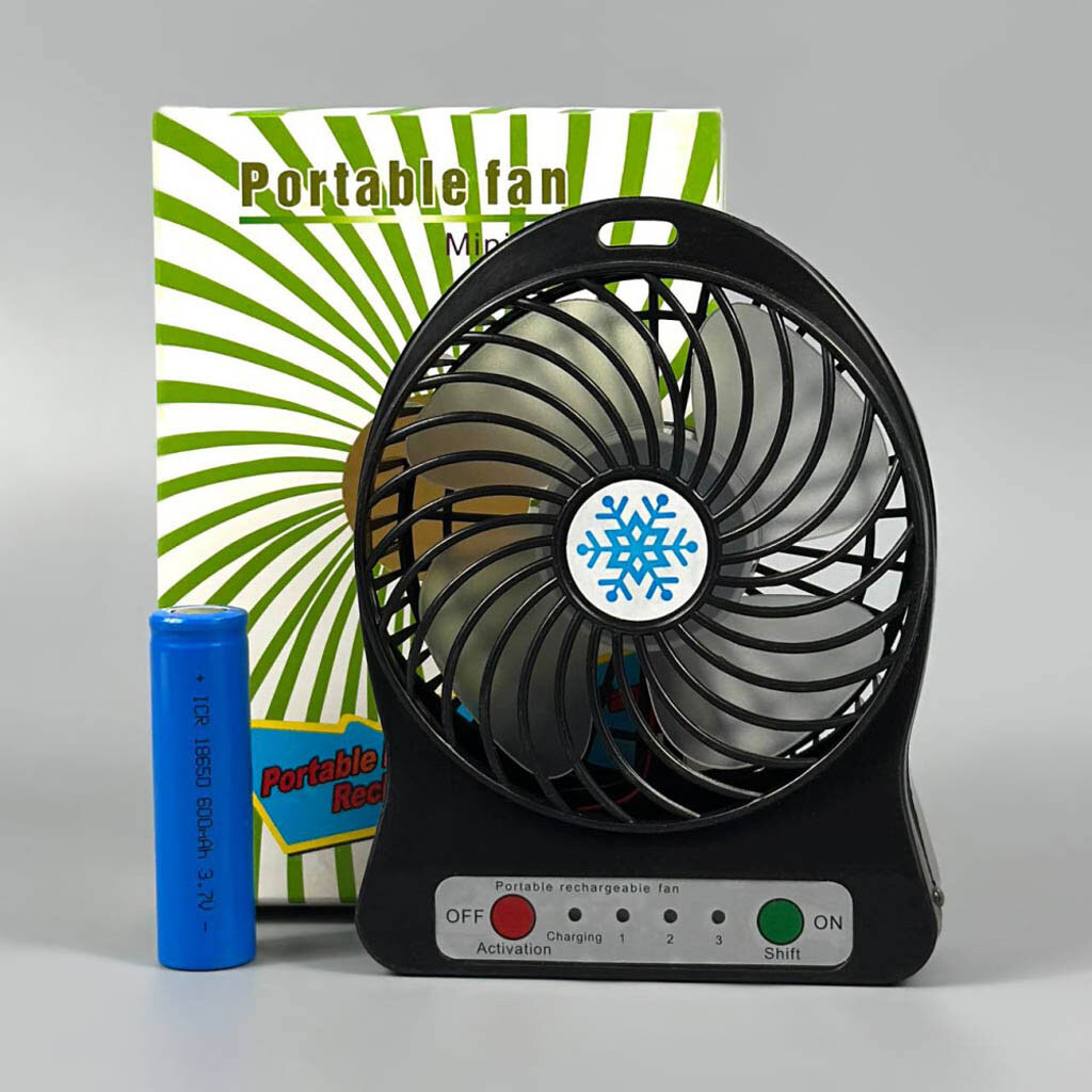 Вентилятор настольный Portable Fan Mini, Черный - № 9 Вентилятор настольный Portable Fan Mini, Черный - № 9