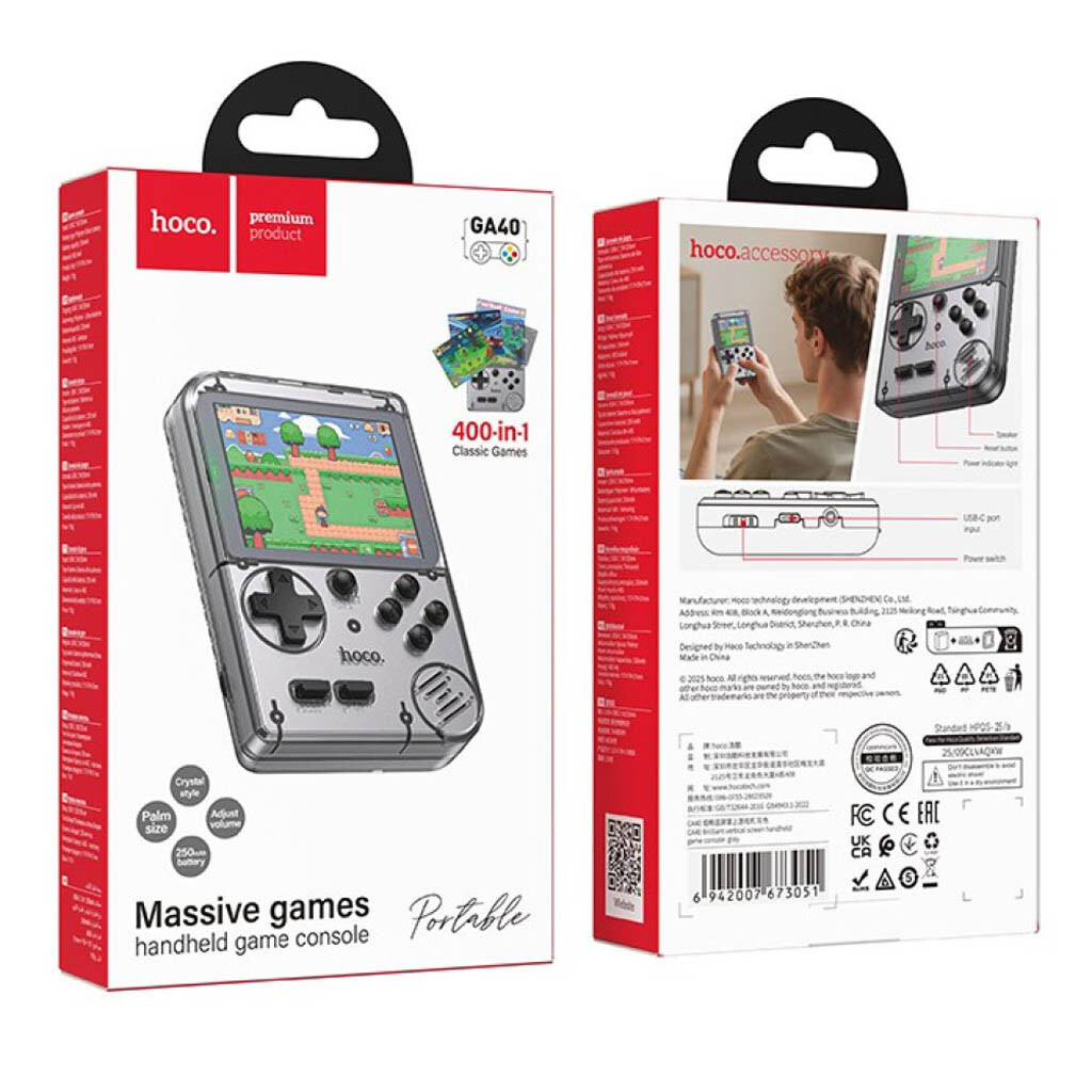 Игровая приставка Hoco GA40 Brilliant, Серый - № 9 Игровая приставка Hoco GA40 Brilliant, Серый - № 9