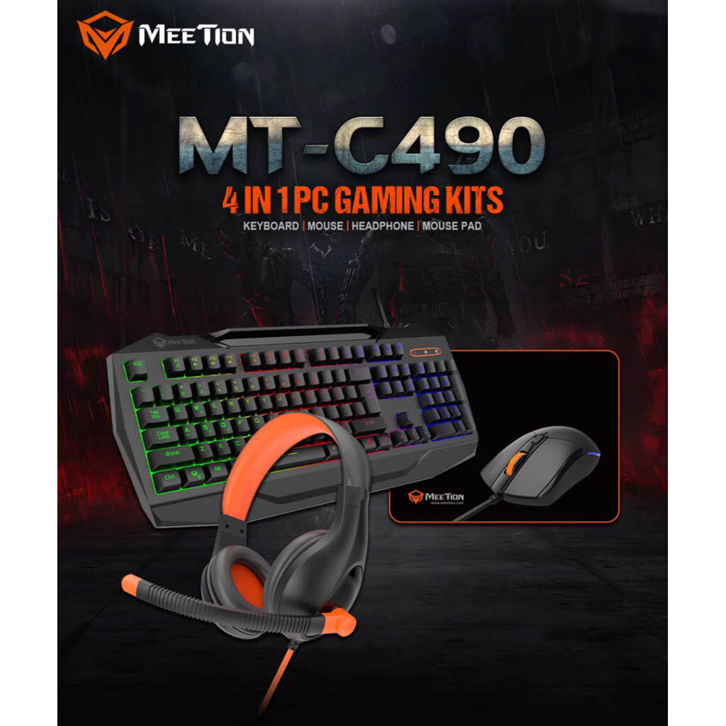 Игровой комплект Meetion C490, Черный - № 10 Игровой комплект Meetion C490, Черный - № 10