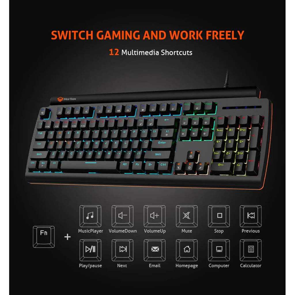 Клавиатура Meetion MK600MX, Белый - № 7 Клавиатура Meetion MK600MX, Белый - № 7