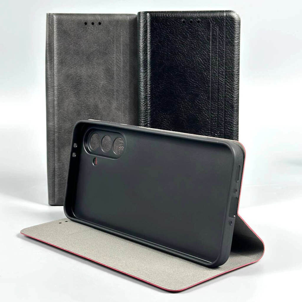 Чохол (книжка) Xiaomi Redmi Note 15, Mustang Matte Black, Червоний - № 2 Чохол (книжка) Xiaomi Redmi Note 15, Mustang Matte Black, Червоний - № 2