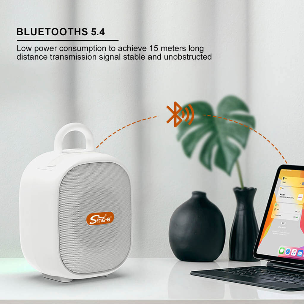 Портативна колонка Sing-e D21, Білий - № 4 Портативна колонка Sing-e D21, Білий - № 4