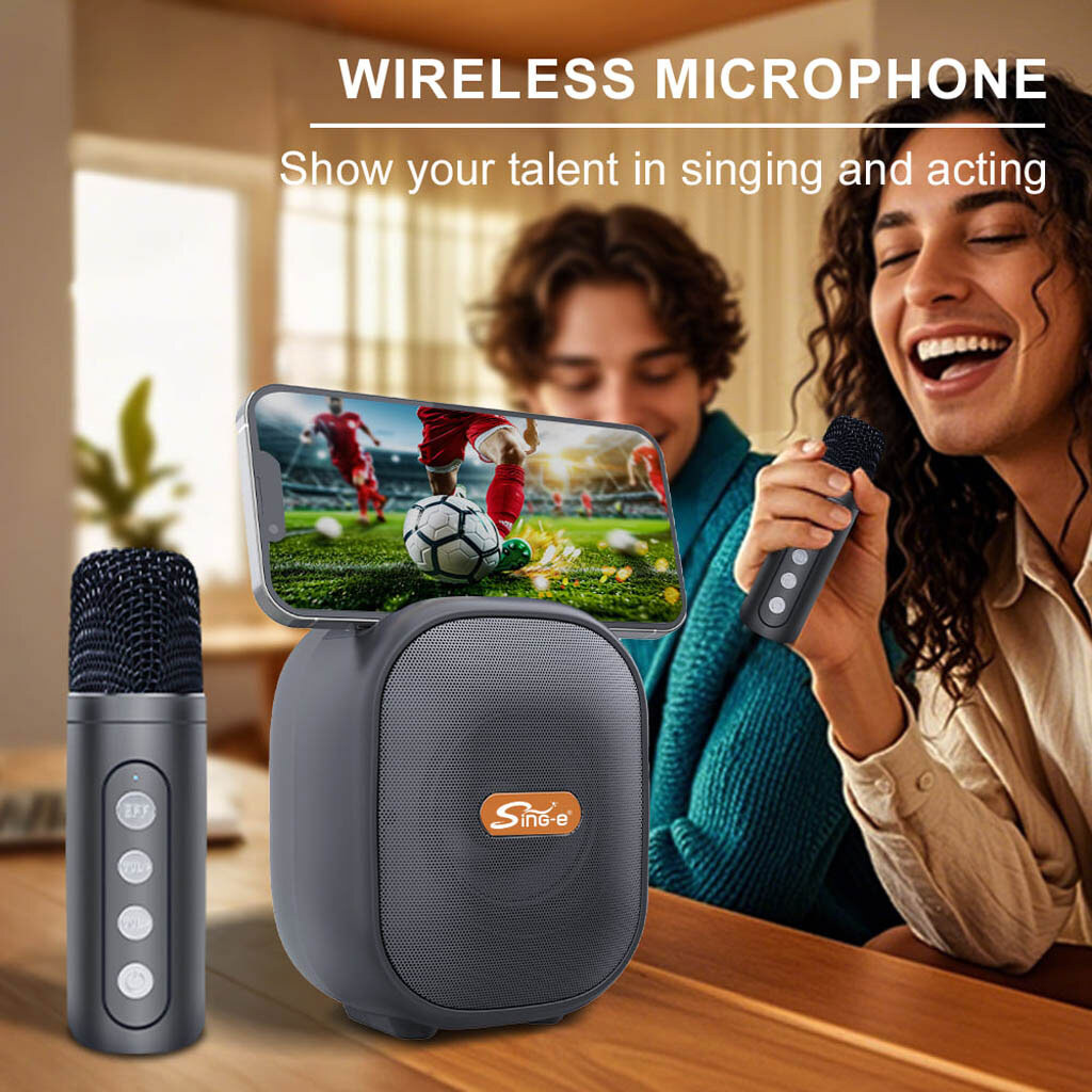 Портативна колонка Sing-e D21, Чорний - № 3 Портативна колонка Sing-e D21, Чорний - № 3