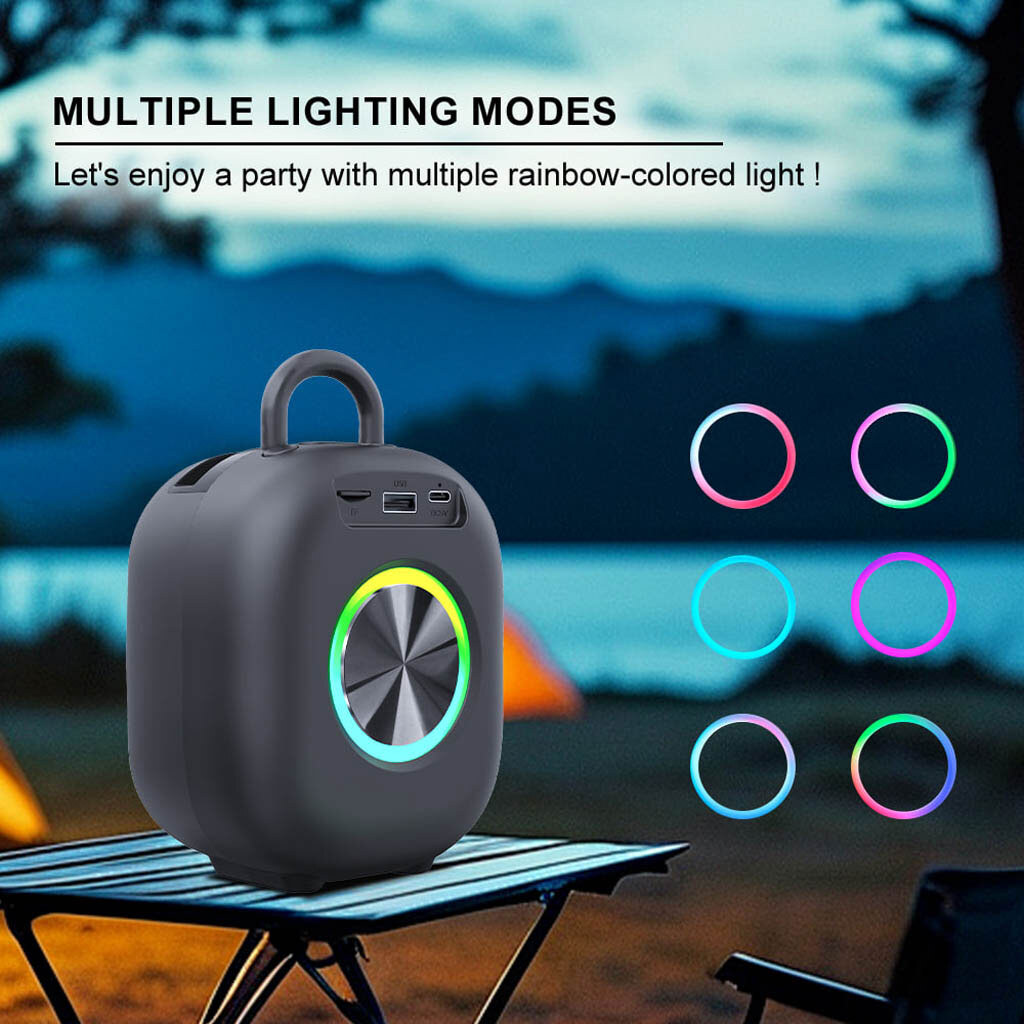 Портативна колонка Sing-e D21, Чорний - № 6 Портативна колонка Sing-e D21, Чорний - № 6