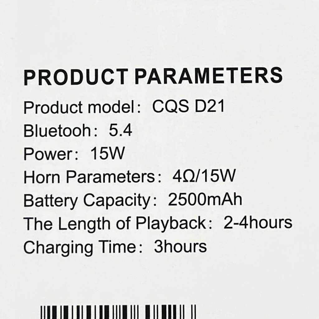 Портативна колонка Sing-e D21, Чорний - № 9 Портативна колонка Sing-e D21, Чорний - № 9