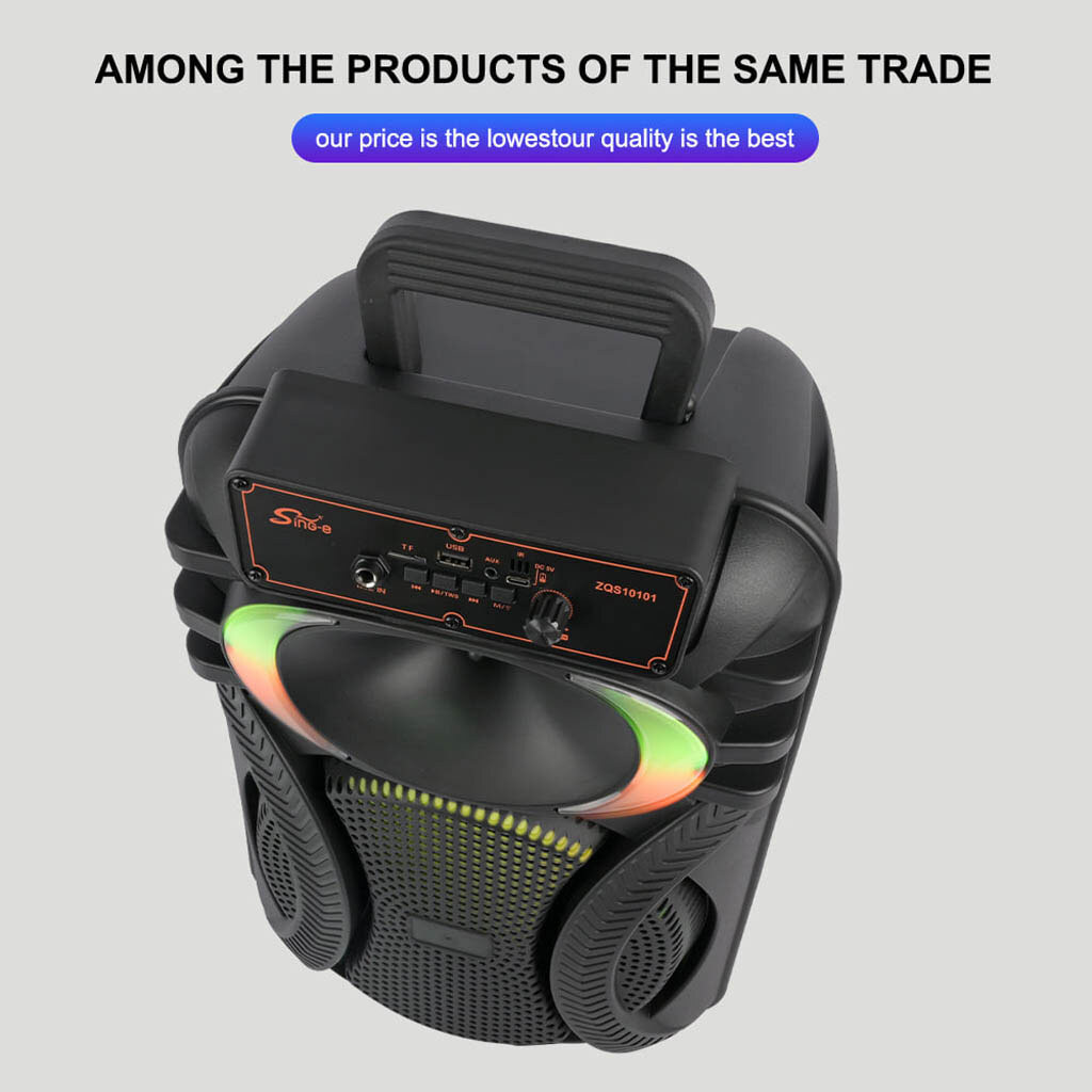 Портативна колонка Sing-e ZQS10101, Чорний - № 3 Портативна колонка Sing-e ZQS10101, Чорний - № 3