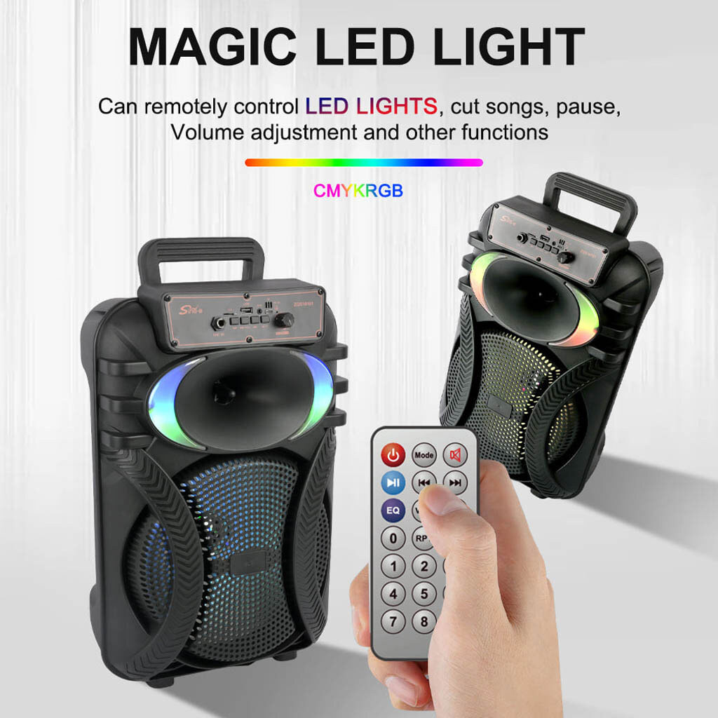 Портативна колонка Sing-e ZQS10101, Чорний - № 6 Портативна колонка Sing-e ZQS10101, Чорний - № 6