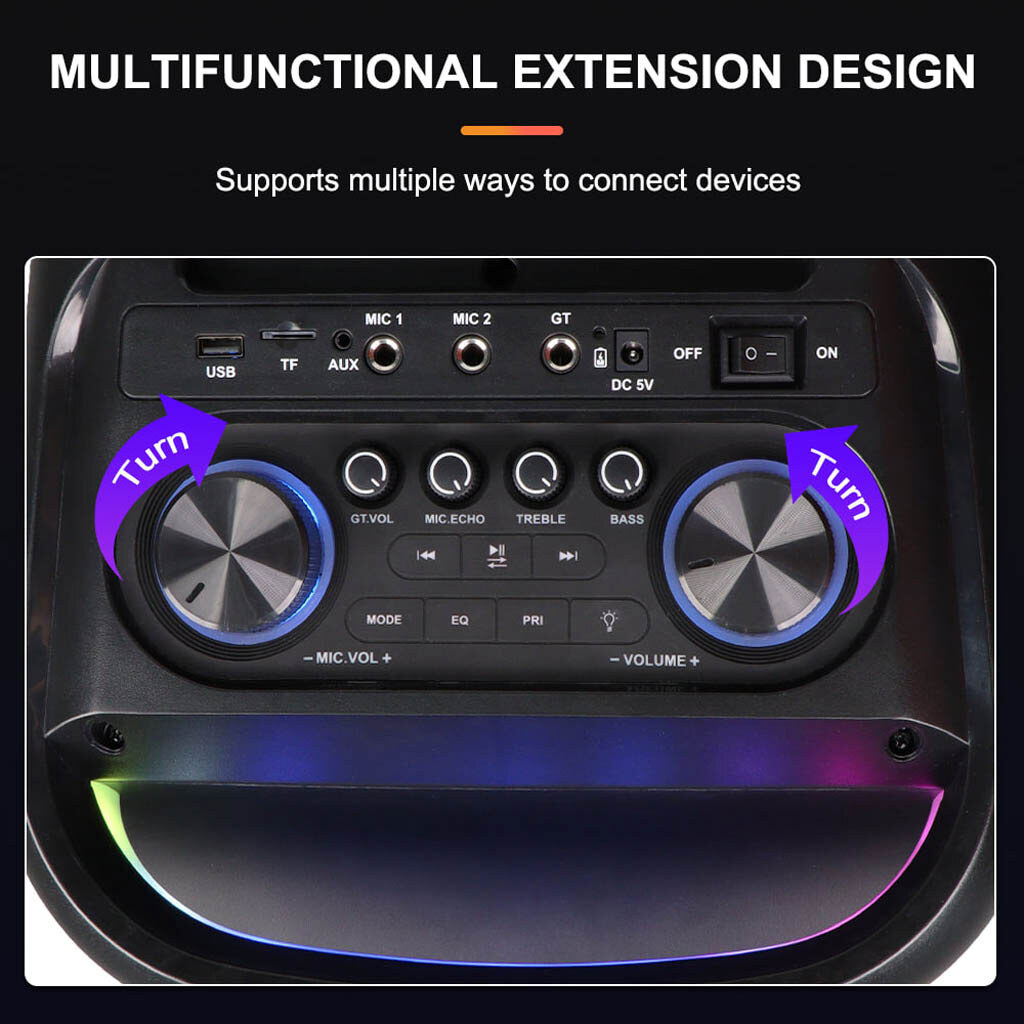 Портативная колонка Sing-e ZQS10220, Черный - № 4 Портативная колонка Sing-e ZQS10220, Черный - № 4