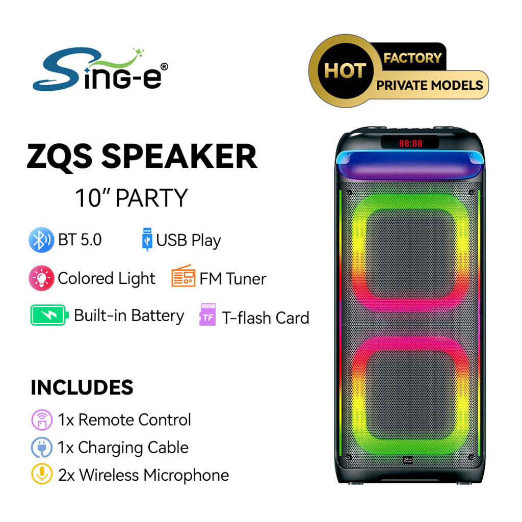 Портативная колонка Sing-e ZQS10220, Черный - № 7 Портативная колонка Sing-e ZQS10220, Черный - № 7