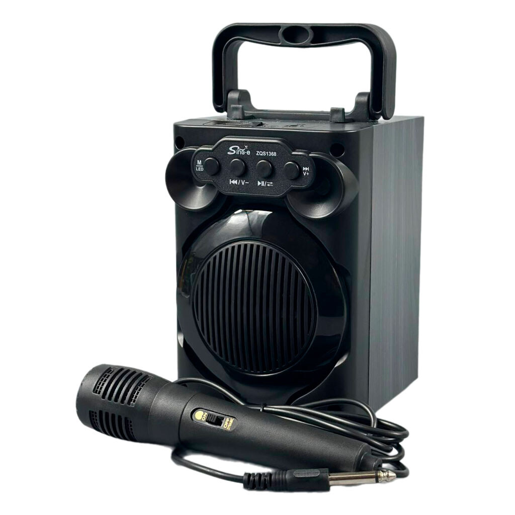Портативная колонка Sing-e ZQS1368 Mini, Черный - № 1 Портативная колонка Sing-e ZQS1368 Mini, Черный - № 1