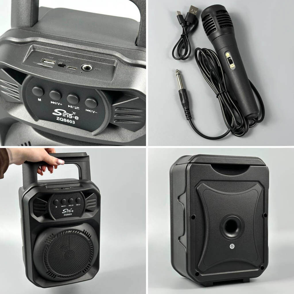 Портативная колонка Sing-e ZQS603, Черный - № 2 Портативная колонка Sing-e ZQS603, Черный - № 2