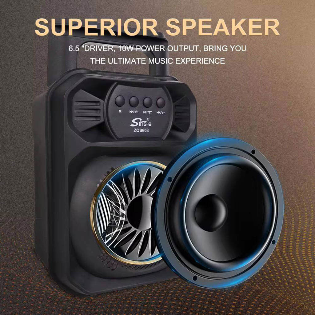 Портативная колонка Sing-e ZQS603, Черный - № 5 Портативная колонка Sing-e ZQS603, Черный - № 5