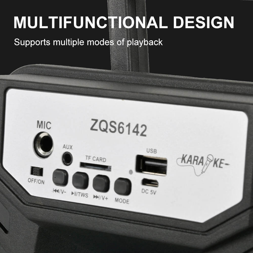 Портативна колонка Sing-e ZQS6142, Чорний - № 4 Портативна колонка Sing-e ZQS6142, Чорний - № 4
