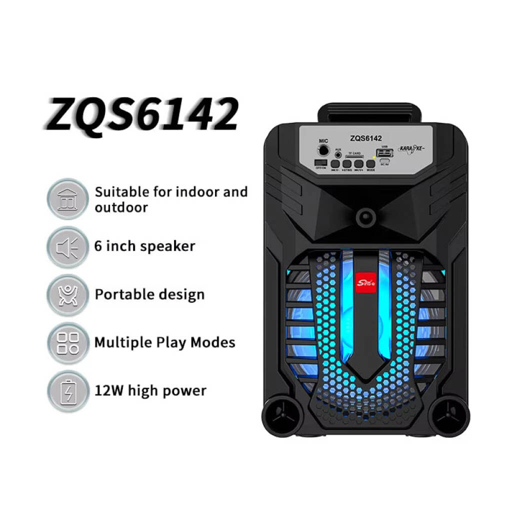 Портативна колонка Sing-e ZQS6142, Чорний - № 5 Портативна колонка Sing-e ZQS6142, Чорний - № 5