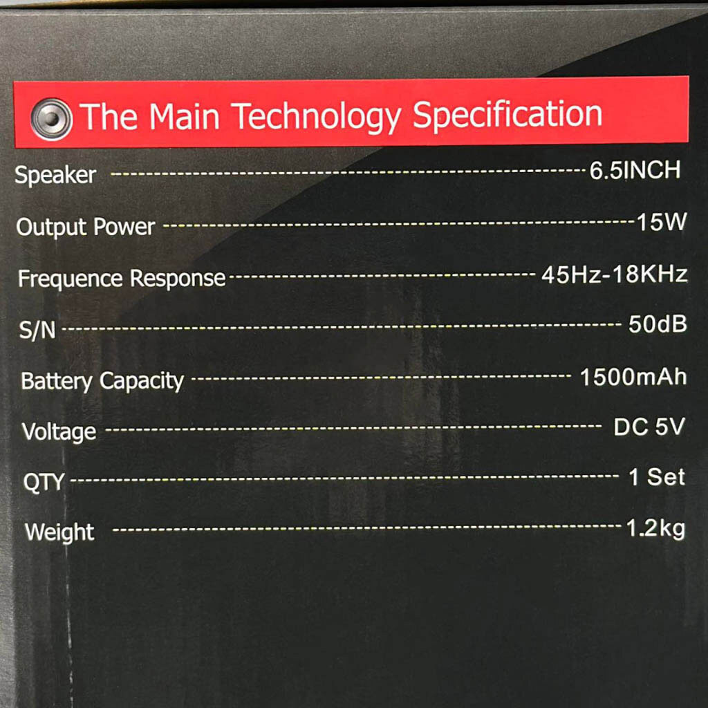 Портативна колонка Sing-e ZQS6142, Чорний - № 10 Портативна колонка Sing-e ZQS6142, Чорний - № 10