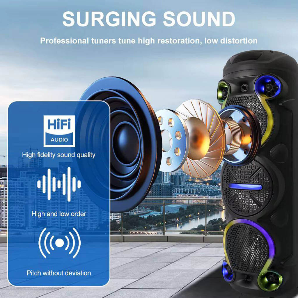 Портативна колонка Sing-e ZQS6302, Чорний - № 6 Портативна колонка Sing-e ZQS6302, Чорний - № 6