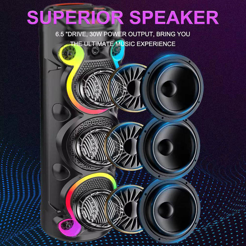 Портативна колонка Sing-e ZQS6302, Чорний - № 7 Портативна колонка Sing-e ZQS6302, Чорний - № 7