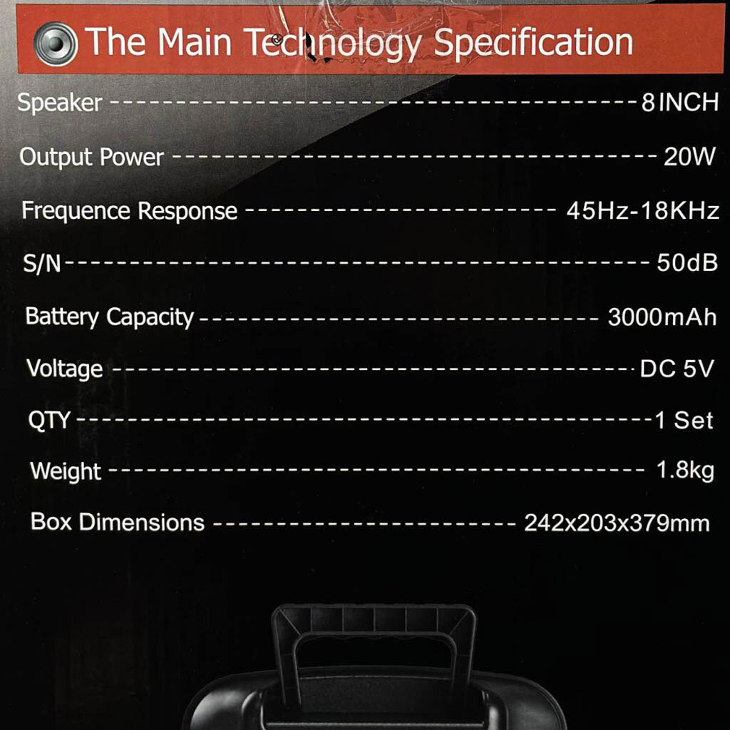 Портативная колонка Sing-e ZQS805, Черный - № 5 Портативная колонка Sing-e ZQS805, Черный - № 5