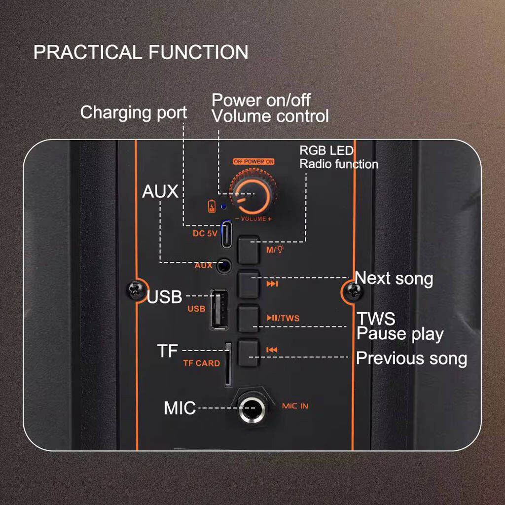 Портативная колонка Sing-e ZQS805, Черный - № 7 Портативная колонка Sing-e ZQS805, Черный - № 7