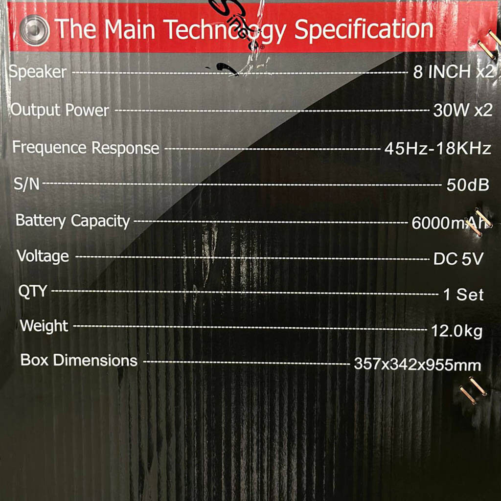 Портативна колонка Sing-e ZQS8231, Чорний - № 5 Портативна колонка Sing-e ZQS8231, Чорний - № 5
