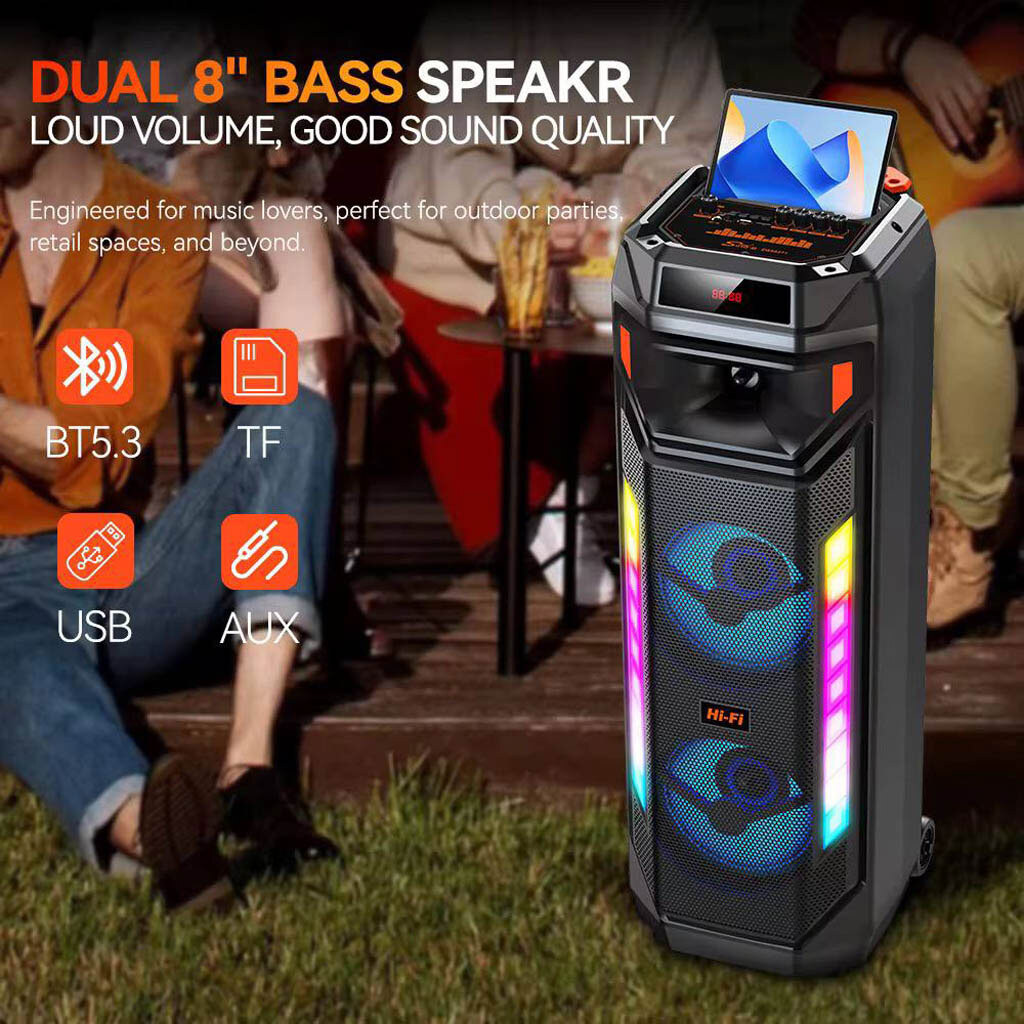 Портативна колонка Sing-e ZQS8271, Чорний - № 8 Портативна колонка Sing-e ZQS8271, Чорний - № 8