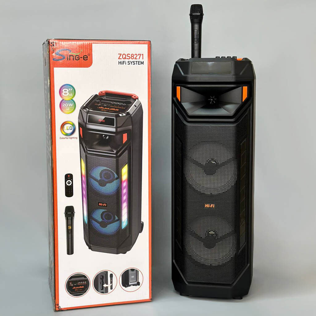 Портативна колонка Sing-e ZQS8271, Чорний - № 10 Портативна колонка Sing-e ZQS8271, Чорний - № 10