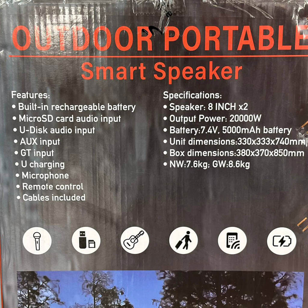 Портативна колонка Sing-e ZQS8280, Чорний - № 5 Портативна колонка Sing-e ZQS8280, Чорний - № 5