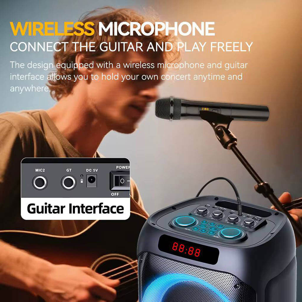 Портативна колонка Sing-e ZQS8280, Чорний - № 7 Портативна колонка Sing-e ZQS8280, Чорний - № 7