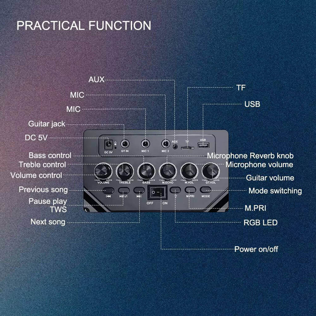 Портативная колонка Sing-e ZQS8283, Черный - № 9 Портативная колонка Sing-e ZQS8283, Черный - № 9