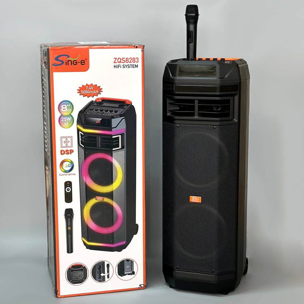 Портативная колонка Sing-e ZQS8283, Черный - № 10 Портативная колонка Sing-e ZQS8283, Черный - № 10