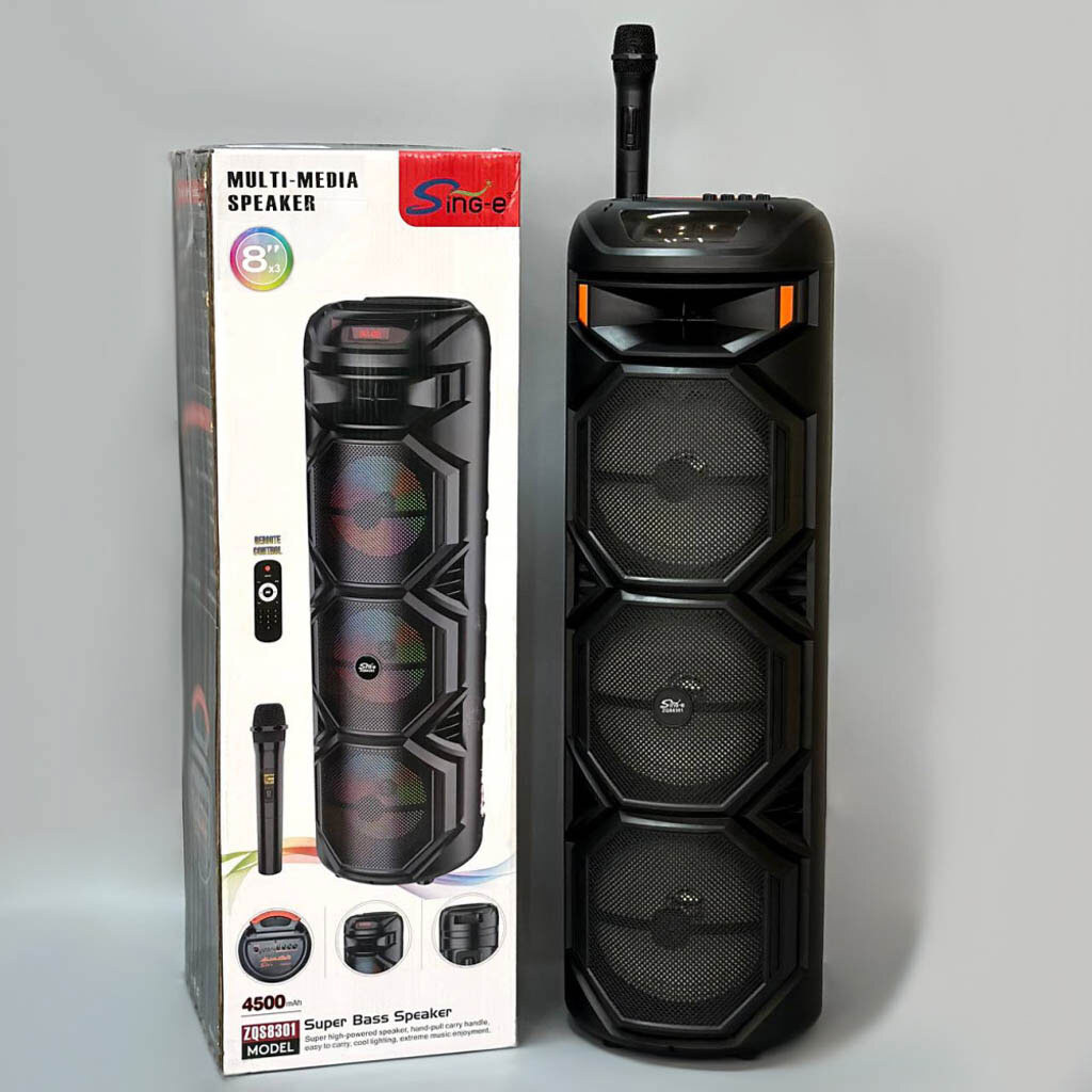 Портативна колонка Sing-e ZQS8301, Чорний - № 10 Портативна колонка Sing-e ZQS8301, Чорний - № 10