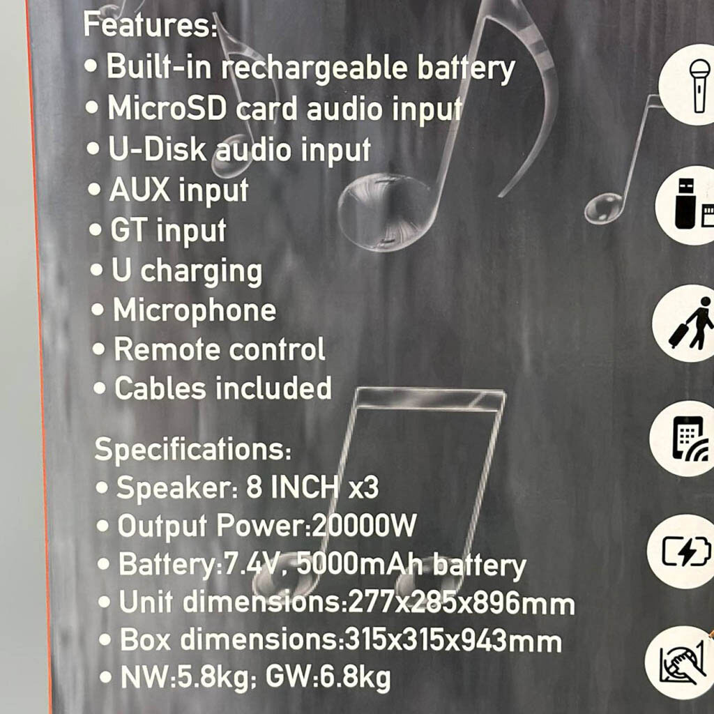 Портативная колонка Sing-e ZQS8316, Черный - № 9 Портативная колонка Sing-e ZQS8316, Черный - № 9