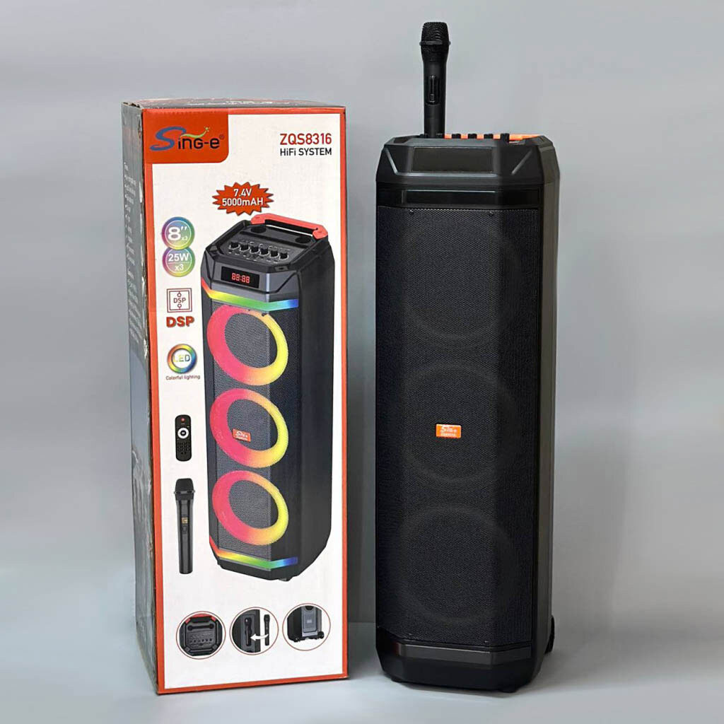 Портативная колонка Sing-e ZQS8316, Черный - № 10 Портативная колонка Sing-e ZQS8316, Черный - № 10