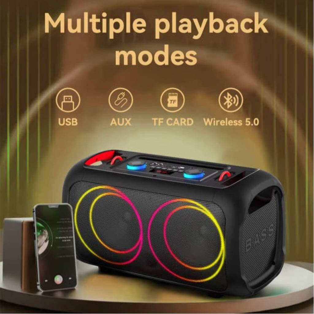 Портативная колонка Sing-e ZQS-L17, Черный - № 9 Портативная колонка Sing-e ZQS-L17, Черный - № 9