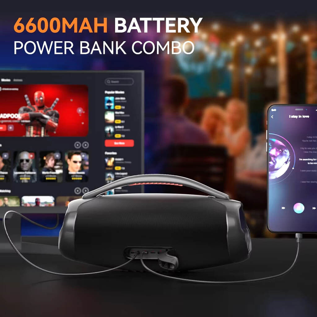 Портативная колонка Sing-e ZQS-X6, Черный - № 4 Портативная колонка Sing-e ZQS-X6, Черный - № 4