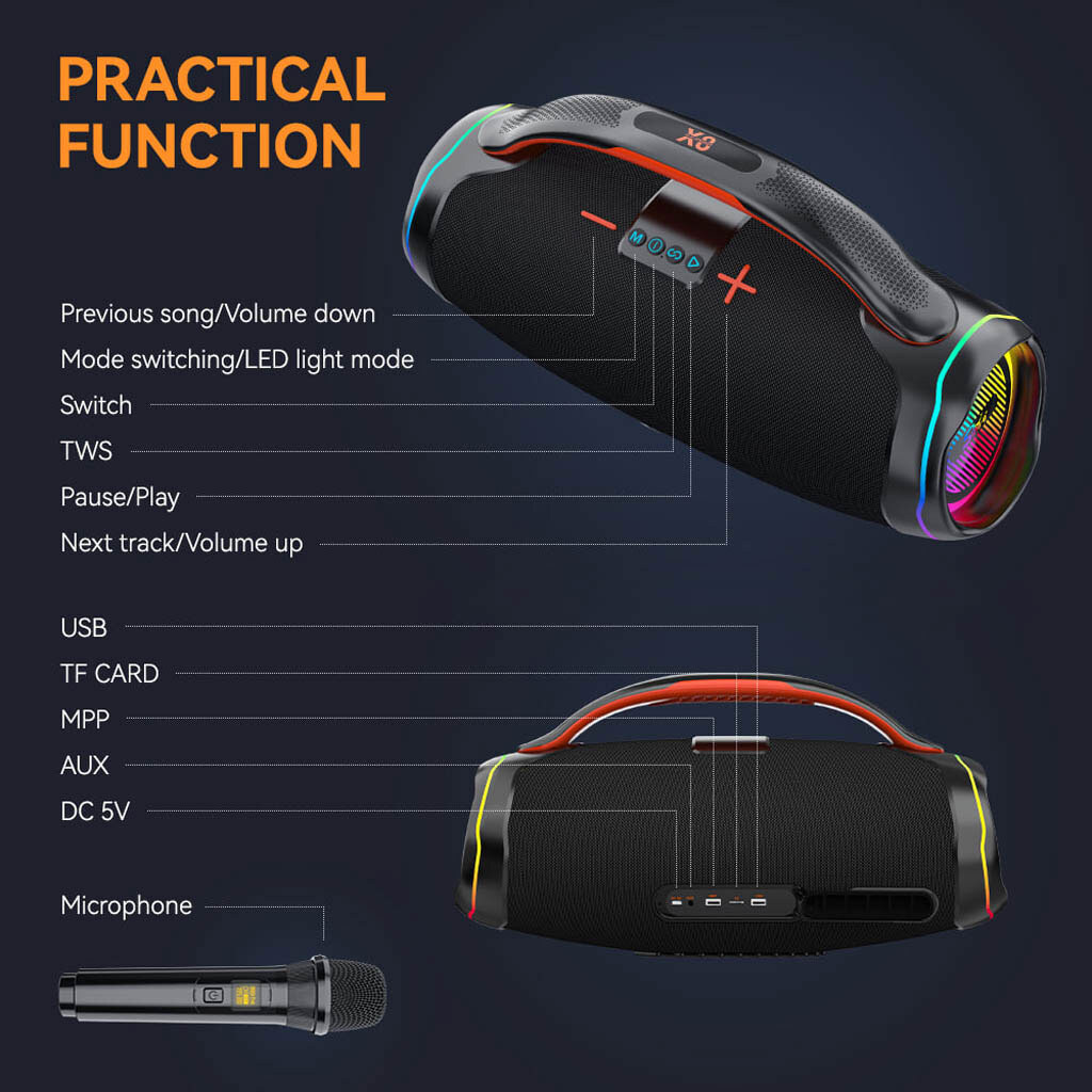 Портативная колонка Sing-e ZQS-X8, Зеленый - № 4 Портативная колонка Sing-e ZQS-X8, Зеленый - № 4