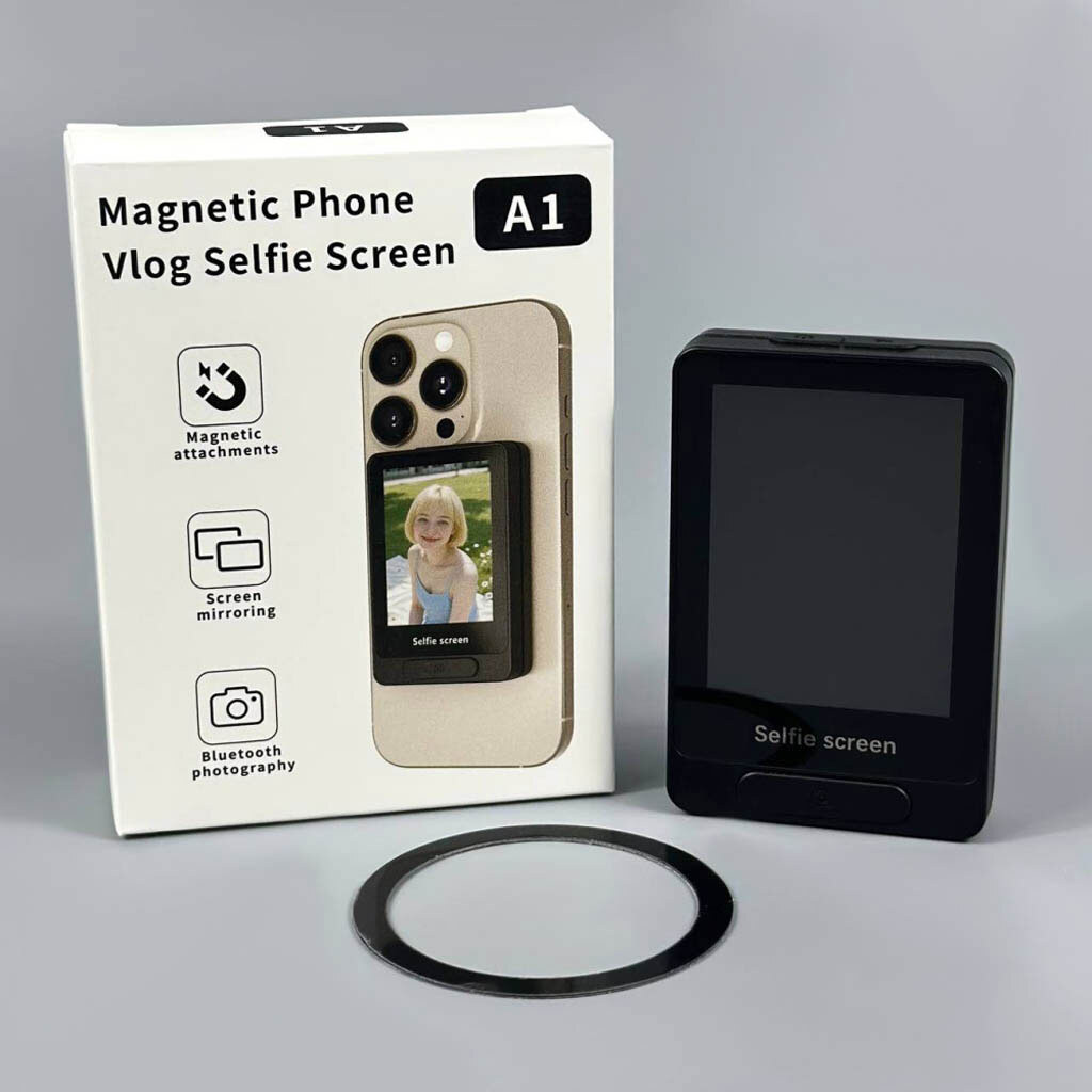 Магнитный экран для селфи A1 Mini, Черный - № 10 Магнитный экран для селфи A1 Mini, Черный - № 10
