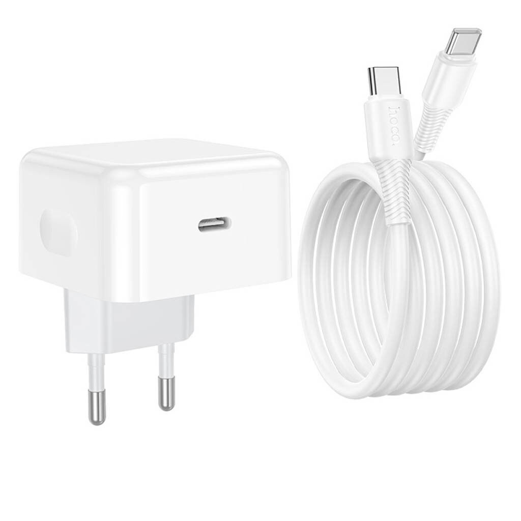 СЗУ Hoco C161A Speed, Type-C, З кабелем, Білий - № 6 СЗУ Hoco C161A Speed, Type-C, З кабелем, Білий - № 6