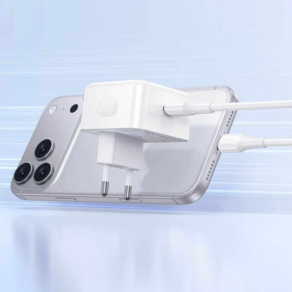 СЗУ Hoco C161A Speed, Type-C, З кабелем, Білий - № 8 СЗУ Hoco C161A Speed, Type-C, З кабелем, Білий - № 8