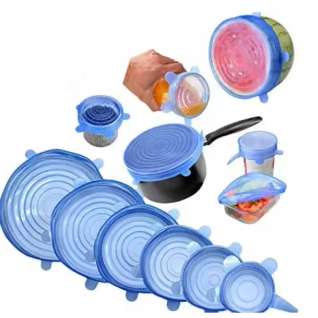 Набор силиконовых крышек, Прозрачный - № 2 Набор силиконовых крышек, Прозрачный - № 2