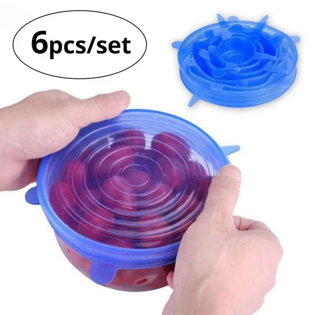 Набор силиконовых крышек, Прозрачный - № 4 Набор силиконовых крышек, Прозрачный - № 4