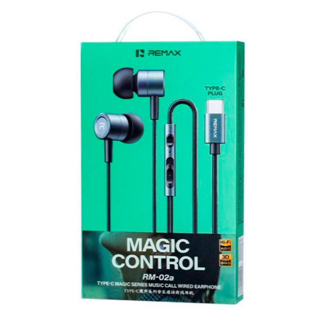 Навушники Remax RM-02a Magic, З мікрофоном, Чорний - № 3 Навушники Remax RM-02a Magic, З мікрофоном, Чорний - № 3