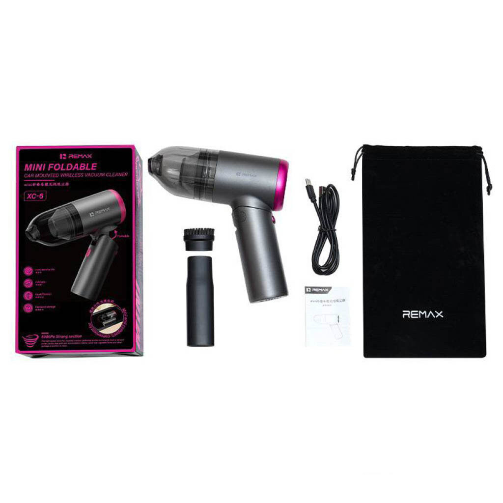 Автомобильный пылесос Remax XC-6, Серый - № 4 Автомобильный пылесос Remax XC-6, Серый - № 4