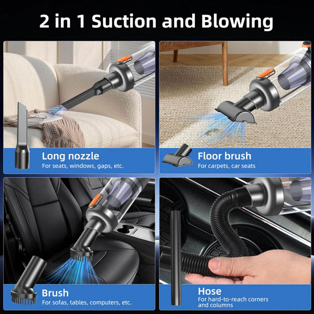 Автомобильный пылесос Suitu ST-126 Plus, Черный - № 5 Автомобильный пылесос Suitu ST-126 Plus, Черный - № 5